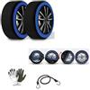 MOTO SPORT MONDO CALZA DA NEVE E GHIACCIO PER GOMMA RUOTA AUTO MISURA PNEUMATICO 215/55-17 (77963) CALZENEVE GOODYEAR OMOLOGATE TAGLIA L CALZE NEVE PER VETTURE STARGRIP PLUS SERIES MONTAGGIO SU RUOTE MOTRICI