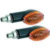 AMAS The Best COPPIA FRECCE OMOLOGATE MINI CATEYE CARBON-LOOK LENTE ARANCIO (GAMBO CORTO)