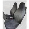 Susy Shop Coprisedili Auto Compatibili Per Smart Fortwo W450, W451 e W453, Coppia Di Fodere Anteriori In Tessuto Deluxe Gabardine (Nero - Grigio)