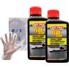 FEI FAN Set: Liquido Riparatore Flux Stop Turafalle per Radiatori. Sigilla Istantaneamente Le Piccole Perdite 250ml + 100pz Guanti HDPE Monouso, Taglia Unica (2xFlaconi+Guanti)