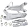 RWRPQEDEXM Poggiapiedi Per CBR600RR CBR600-RR CBR 600RR 2003 2004 Set Pedane Poggiapiedi Posteriori Per Moto Pedane Pedali(Silver)