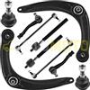 TEILEX Germany Kit bracci di sospensione posteriore compatibile per CITROEN C4 II DS4 composto da 10 ricambi auto