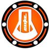 AZgraphishop PROTEZIONE TAPPO BENZINA IN RESINA 3D COMPATIBILE CON DUKE 690 2012-2017 GP-449 (Orange)