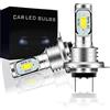 JUTTAUTO Lampadine H7 LED per fari auto, abbagliante e anabbagliante e fendinebbia senza ventola, 6000K bianco freddo, chip CSP, sistema plug and play, lampadine di ricambio alogene (confezione da 2)
