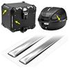 4R Quattroerre.it Strisce Adesive 3D Cromate Protettive per Bauletti Moto, 1 x 30 cm, 4 Pezzi