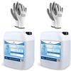 CHEMICA SOLUTIONS Acqua Bidistillata Pura per Uso Industriale e clinico 2 X 5 Litri, Distillata Due Volte, Demineralizzata, Made in Italy + 2 Paia Guanti Omaggio