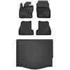 MOTOS Set di tappetini in gomma e tappetini per il bagagliaio per Ford Focus III 2010-2019 Migliorare il comfort di viaggio con tappetino antiscivolo auto 3D- tappetini per tutte le stagioni auto, pro