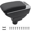KAERGK Braccioli auto per Opel Corsa D 2006-2014 Console centrali per auto Doppio spazio con portabevande Posteriore Utility Box Facile da montare (linea nera)