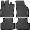 WALSER tappetini premium per auto compatibili con VW Golf VII/Seat Leon 2012-2021, VW Golf VII Variant 2013-2022, VW T-Roc 07/2017-2021, tappetini in gomma per auto 100% su misura - made in EU