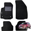 W-Parts Serie 4 TAPPETI - TAPPETINI in Moquette Neri per Mokka dal 2012 al 2020 con battitacco Cucito, Bottoni di Fissaggio e Striscia Antiscivolo