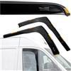 CHROMEMASTER HEKO - Compatibile con Ford Transit 2014+ Deflettori per Vetri Laterali; Anteriori; Due pezzi; Deflettori d'Aria Antipioggia, Antiturbo, Oscurati, Aerodinamici; Installazione Rapida e Semplice