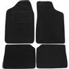 J&J AUTOMOTIVE Tappetini in Tessuto per Peugeot 106 1992-2003, Set da 4 Pezzi Anteriori e Posteriori, di Velluto su Misura, Antiscivolo, Colore Nero