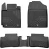 OMAC Tappetini Tappetini in Gomma No.77 compatibile con Kia Picanto III 2017-2026 TPE Nero 3 Pz