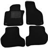 OFFICINE MILANO IL TUO STILE IN AUTO. 4 Tappetini per Volkswagen Golf serie 5 dal 2003 al 2009 e serie 6 dal 2008 al 2012 in Moquette Nero Su Misura OFFICINEMILANO. 2 Anteriori + 2 Posteriori. Sistema di Fissaggio Originale.