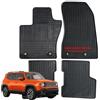 W-Parts TAPPETI - TAPPETINI IN GOMMA 3D TPE NERI PER JEEP RENEGADE dal 2014 in poi
