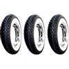 Kenda 3 RUOTE COMPLETE MONTATA PER VESPA LML STAR 125 / 150 / 200 CON: 3 CERCHI, 3 PNEUMATICI KENDA K 333 CON FASCIA BIANCA DOT 2016 MISURA 3.50-10 51J 4PR, 3 CAMERA D'ARIA KENDA CON CERCHIONE CROMATO RMS