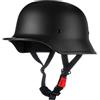 BYFHHHH Casco Jet Casco Mezza Calotta, Certificazione ECE Mezze Casche Stile Tedesco retrò Casco Moto Casco Cervello Mezza Calotta Casco Scooter Casco Chopper per Adulti K,XXL=63~64CM