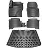 ELMASLINE 3D Tappetini Gomma e Vasca Baule per Ford KUGA 2 (II) 2012-2019 | Tappetini Auto | Vasca per il bagagliaio | Accessori auto
