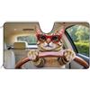 BAGEYOU Parasole anteriore per auto con gatto scozzese a pelo corto, con occhiali da sole, decorazione per veicoli, parasole, protezione dai raggi UV, mantiene il veicolo fresco, 130 x 68 cm