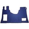Generic Set di tappetini e copertura tunnel motore per camion MERCEDES ACTROS MP4 Megaspace, guida automatica a sinistra con sedile passeggero pieghevole, in eco-pelle trapuntata a 3 strati, colore blu