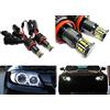 RZG Lampadine alogene a LED bianco per fari Angel Eye, da 120 W, ad anello H8 DRL, Canbus per E90, E92, E82, E60, E70, E71, E84, 2 pz.