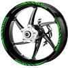 Pimastickerslab Set Completo Adesivi Strisce Cerchi Ruote Moto 17 Pollici Stripes Filetto Cerchioni Gomme Race Sport Decal Racing Stickers Strips Universale RT0020 (069 Verde Fluo)