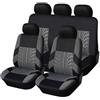 DANETI Coprisedili Auto, per Nissan Qashqai J10 2008-2013 Fodere Anteriori E Posteriori Tessuto in Poliestere Traspirante Impermeabile Coprisedili Auto Accessori,Grey