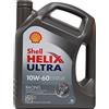 SHELL Olio motore Helix 10W-60 Olio sintetico 100% 5 L Compatibilità con VW Golf IV Hatchback 1J1 Golf V Hatchback 1K1 POLO 9N, BMW 3 Sedan E90, AUDI A3 Sportback 8PA