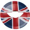 uvcany MINI R55-R61 Copertura del pannello centrale del volante, Adesivo per volante per Mini Cooper One/S/JCW Serie R R55 R56 R57 R58 R59 R60 R61(Union Jack blu)