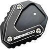 OPSREY Ingranditore del supporto Moto Cavalletto Piede Cavalletto Laterale Ingranditore Pad Valvola Della Gomma Caps Parti Per Moto Morini SEIEMMEZZO SCR STR 650 2023 2024 Staffa laterale (Colore : Nero, M