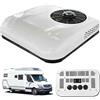 BrightFootBook 12V/24V Condizionatore d'Aria per Camper da Tetto - Climatizzatore da Parcheggio per Minivan, Condizionatore per Camper, Camion e Veicolo,White24V