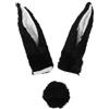 Hemobllo Decorazione per Casco da Moto Orecchie di Peluche Staccabili, Morbide e Comode per Motociclisti Donna, per Guida su Moto ed E-bike