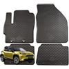 W-Parts TAPPETI - TAPPETINI IN GOMMA 3D TPE NERI PER TOYOTA Yaris cross dal 2020 in poi