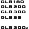 Generico Car Trunk Words Logo Badge Emblem Decals Sticker Compatible with GLB GLB35 GLB180 GLB200 GLB220 GLB250 GLB260 GLB300 X247(Gloss black,GLB200d)