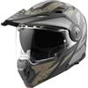 Bogotto FG-102 Safari Casco da enduro in fibra di vetro, nero opaco/grigio/marrone, 2XL