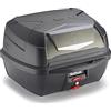 Kappa Monolock Bauletto baule moto con piastra e kit di montaggio e schienale schienalino passeggero nero 43 LT per 2 Caschi integrali di dimensioni normali