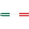 4R Quattroerre.it Stripes Strisce Adesive Tricolore Italia per Specchietti F. 500