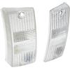 Generico COPPIA PLASTICHE FRECCE ANTERIORI SIEM BIANCO COMPATIBILE PER VESPA PX 125 150 200