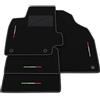 Somer Car Kit Tappetini Auto compatibili con Leapmotor T03 2024-2026 | Set Tappeti in Moquette, Bandiera Italia, Tappeto auto su misura