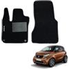 W-Parts SERIE 2 TAPPETI - TAPPETINI IN MOQUETTE NERI PER SMART FORTWO 453 dal 2014