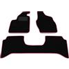 Somer Car Kit Tappetini Auto compatibili con Mitsubishi Pajero Pinin 1998-2006 - posteriore unito | Set Tappeti in Moquette, Tappeto auto su misura, bordo fucsia