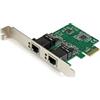 StarTech.com Adattatore Scheda di Rete Ethernet Gigabit PCI express PCIe NIC a 2 porte RJ45 da 1 Gbps