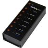 StarTech.com HUB USB 3.0 a 7 porte con case metallico - Perno e concentratore USB 3.0 desktop/montabile a parete