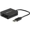 StarTech.com Convertitore da USB a fibra ottica - 100 Mbps - Adattatore di rete compatto da USB 2.0 a fibra - Compatibile con