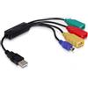 DeLOCK 61724 hub di interfaccia 480 Mbit/s Nero