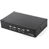 StarTech.com Switch KVM DisplayPort a 4 porte - 4K 60Hz - Schermo singolo - Switch KVM USB UHD DP 1.2 a doppia porta - Hub USB
