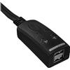 InLine KM Switch, 2 porte, USB, Condivisione tastiera&mouse, True Transparent