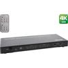 InLine HDMI Matrix Switch 4xIn 2xOut, 4K2K, telecomando a infrarossi