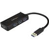 StarTech.com Hub USB 3.0 a 4 porte - Mini Hub USB con porta di ricarica - Include Adattatore di Alimentazione
