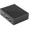 StarTech.com Media converter fibra a Ethernet 60W - Convertitore gigabit fibra ottica rame per uso industriale - PoE+ Media